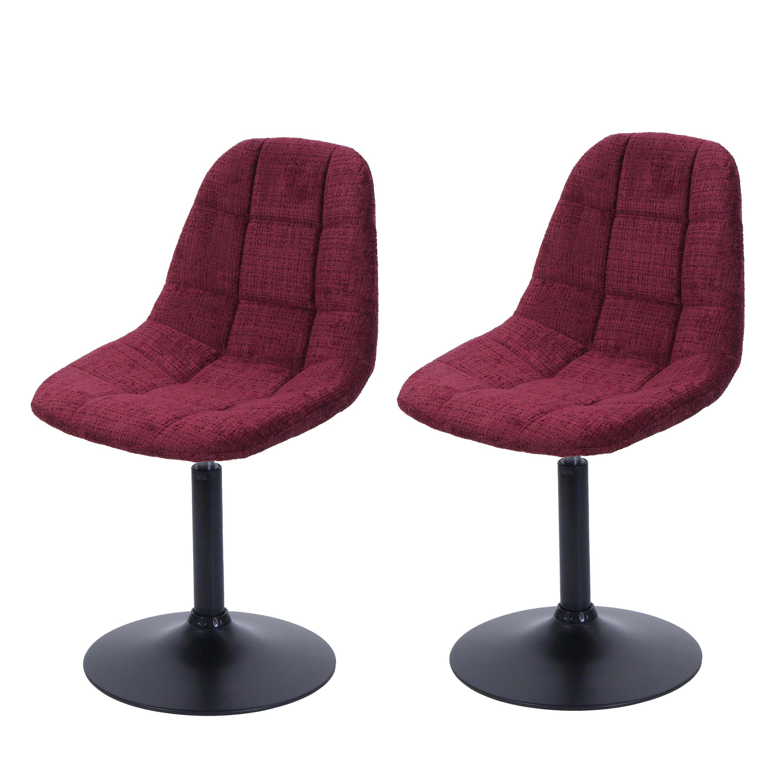 ESSZIMMERSTUHL Bordeaux 2er-Set - Bordeaux, Textil (47/83/43cm) - MCW