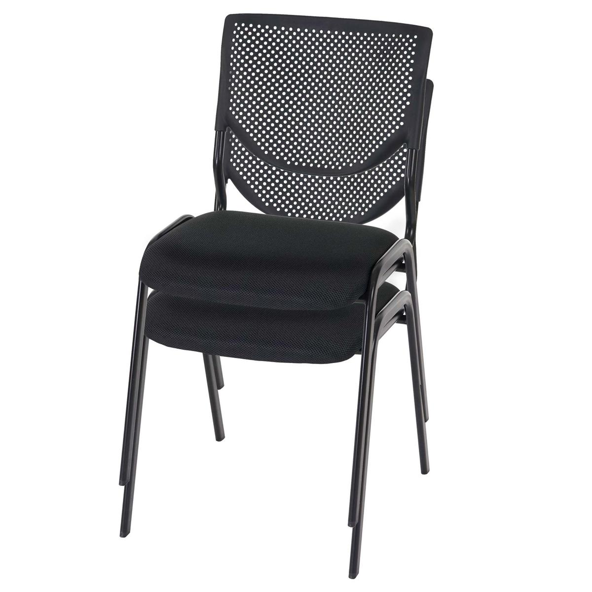 BESUCHERSTUHL Schwarz 2er-Set - Schwarz, Textil (49/83/58cm) - MCW