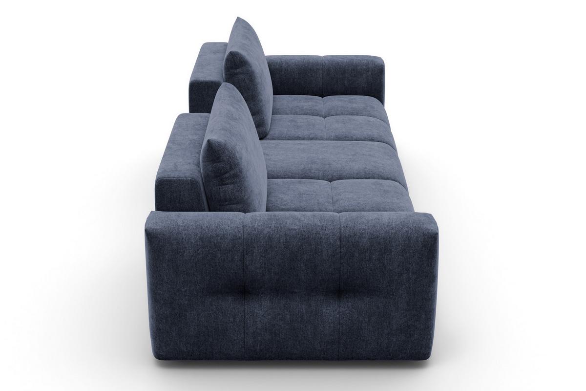 SOFA VERONA 4-Sitzer, Marineblau - Blau/Schwarz, Holz/Textil (282/83/110cm) - Courtois Laville