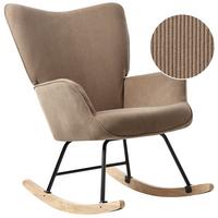 SCHAUKELSESSEL Taupe Arset - Taupe/Schwarz, Textil (71/104/83cm) - Beliani