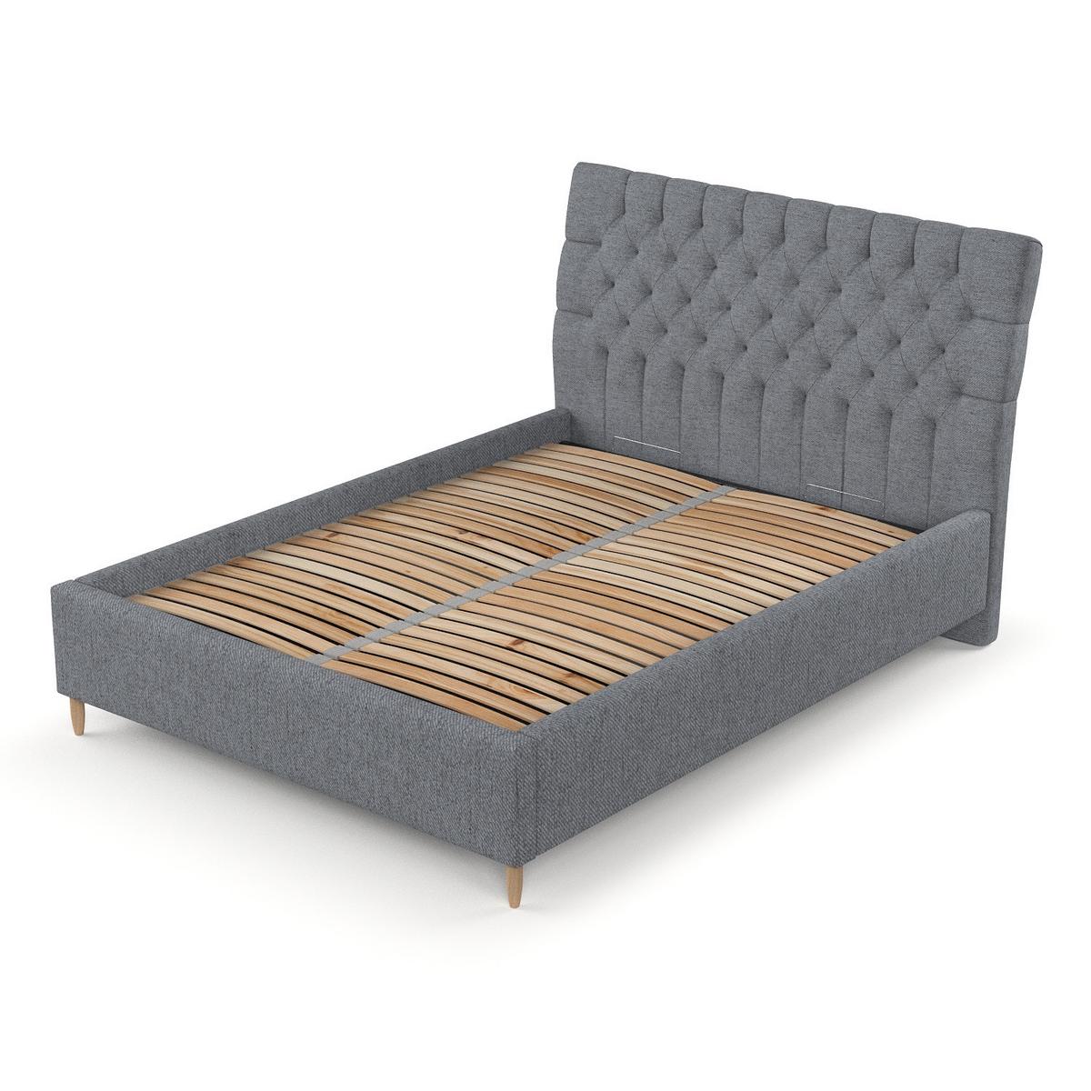 POLSTERBETT Lira 120/200 cm Grau im Neve Stoff - Naturfarben/Grau, Holz/Holzwerkstoff (120/200cm) - AltaBeds