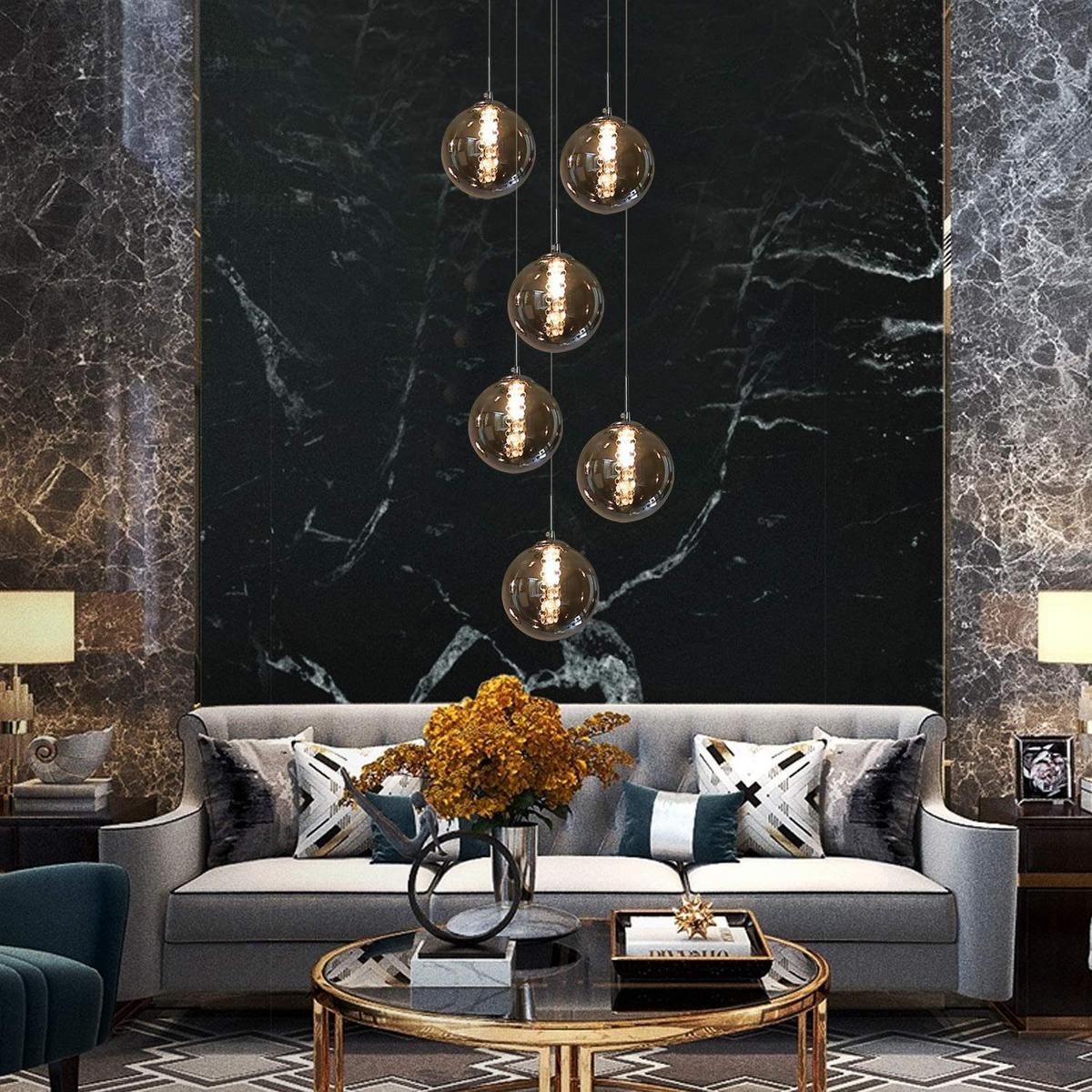 LED-HÄNGELEUCHTE Leuchtjorn 30/30/150 cm - Grau, Glas (30/30/150cm) - ZMH