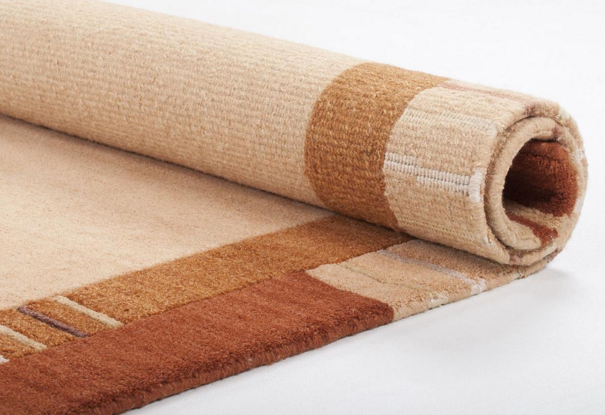 HANDKNÜPFTEPPICH Kailash 40x60 cm - Terracotta, Textil (40/60cm) - THEKO
