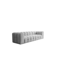 SOFA 4-sitzer Solvie In Moly - Hellgrau, Holzwerkstoff/Textil (250/75/106cm) - Fun Möbel