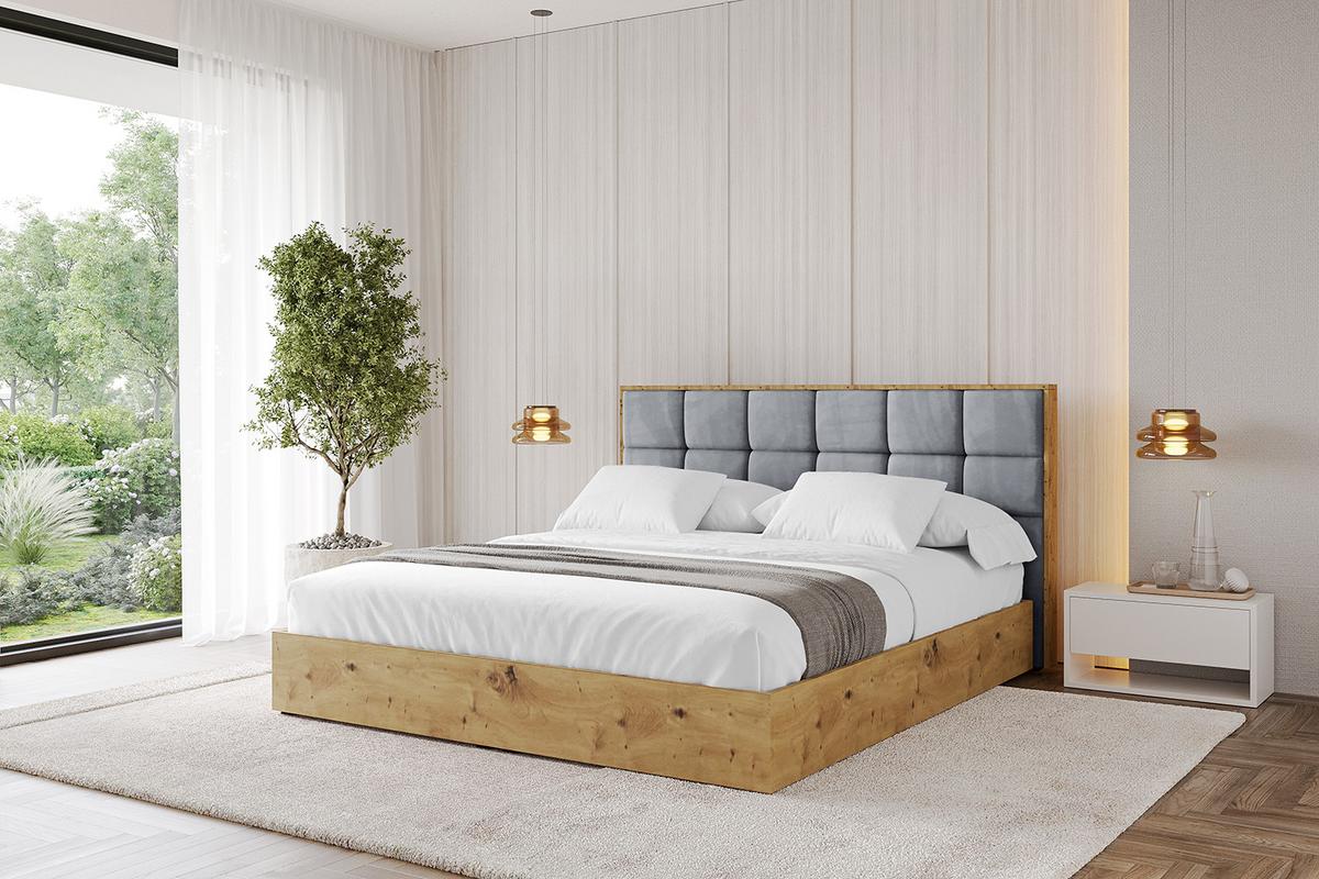 POLSTERBETT mit Bettkasten und Lattenrost, Bett mit Matratze H3/H4 - ENZO2 180x200 Grau - Grau, Holzwerkstoff/Textil (180/200cm) - ALTDECOR