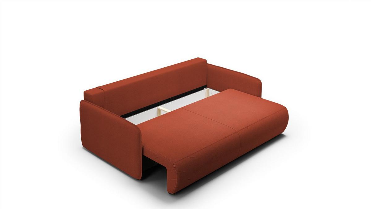 SCHLAFSOFA Calgary - Rotbraun, Holzwerkstoff/Textil (216/86/105cm) - Fun Möbel