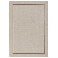 IN & OUTDOOR TEPPICH NATUR PANAMA BORDÜRE - Grau, Textil (160/230cm) - Pergamon