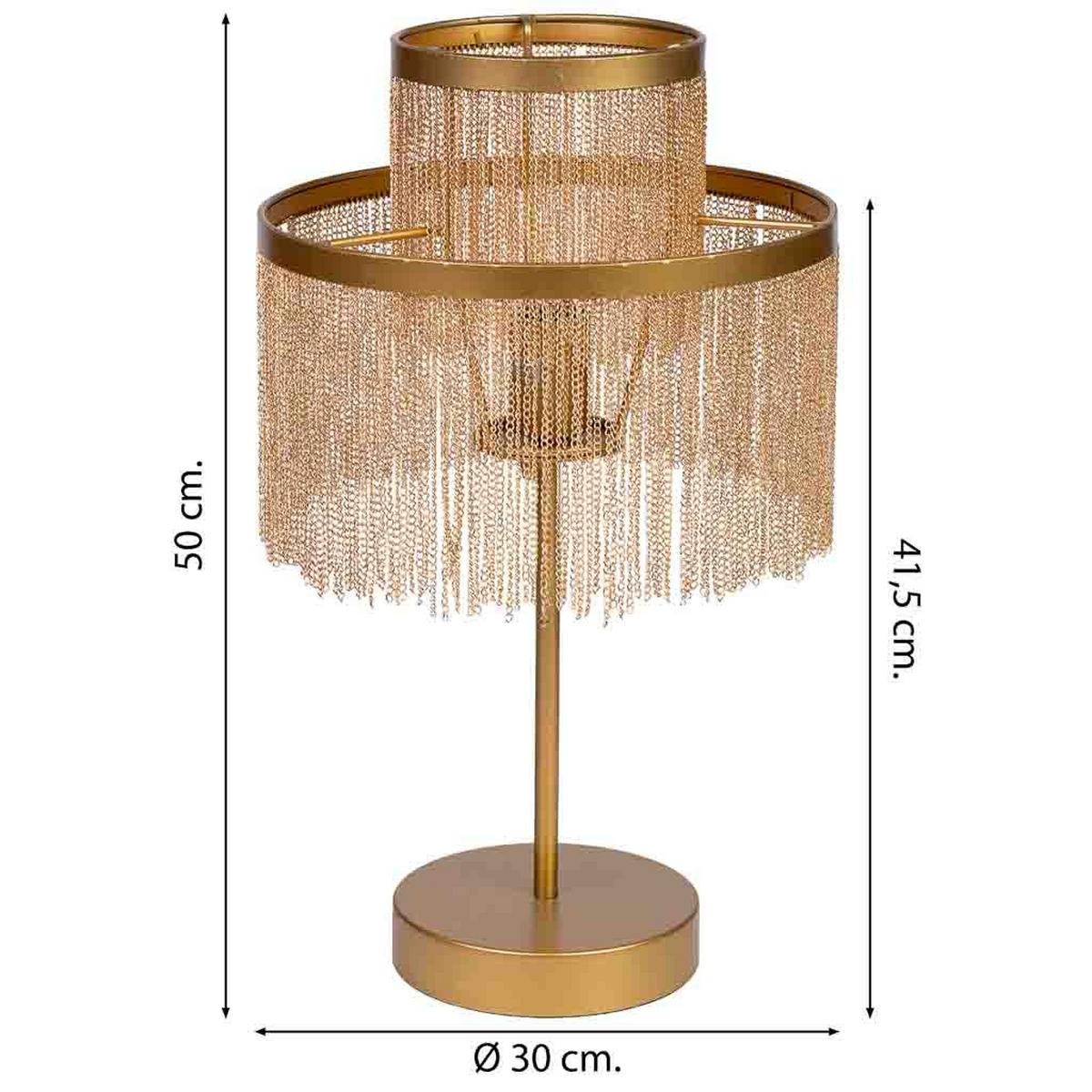 LAMPE aus Metall, golden, 30x35cm - Goldfarben, Metall (30/30/35cm) - Wanderlust