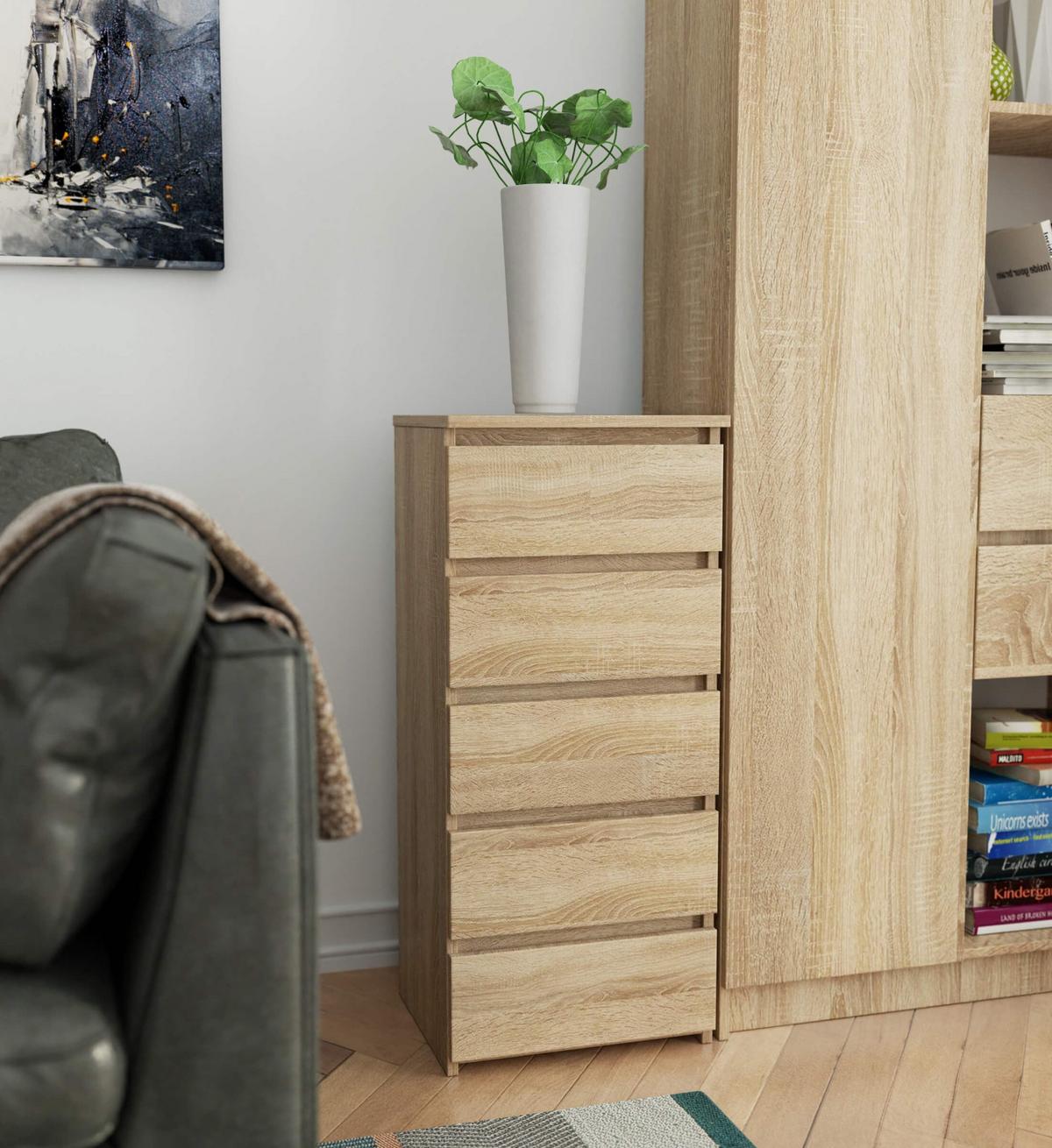 KOMMODE Eiche Sonoma 92/40/35 - Sonoma Eiche, Holzwerkstoff (40/92/35cm) - RAUMHIRSCH FURNITURE