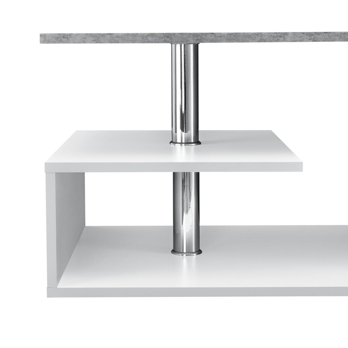 COUCHTISCH Haarlem 50/90/41 - Hellgrau/Weiß, Holzwerkstoff (90/50/41cm) - [en.casa]