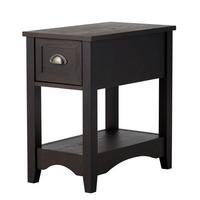 BEISTELLTISCH 59cm Dunkelbraun - Braun, Holz (33/56/59cm) - COSTWAY