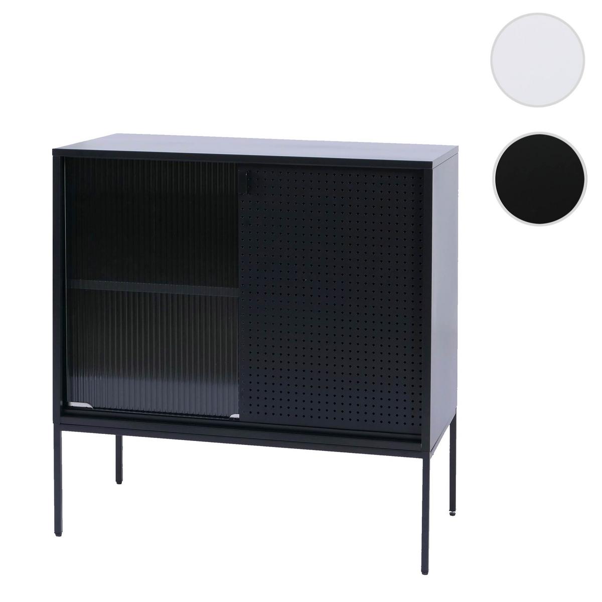KOMMODE Schwarz - Schwarz, Metall (80/85/45cm) - MCW
