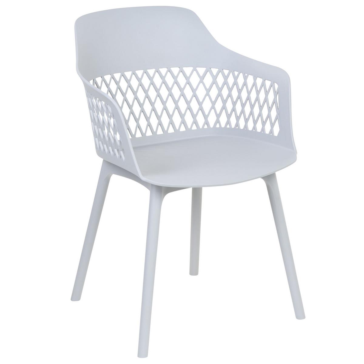 ESSZIMMERSTUHL 2er-Set Kunststoff Grau Almira - Grau, Kunststoff (54/84/50cm) - Beliani