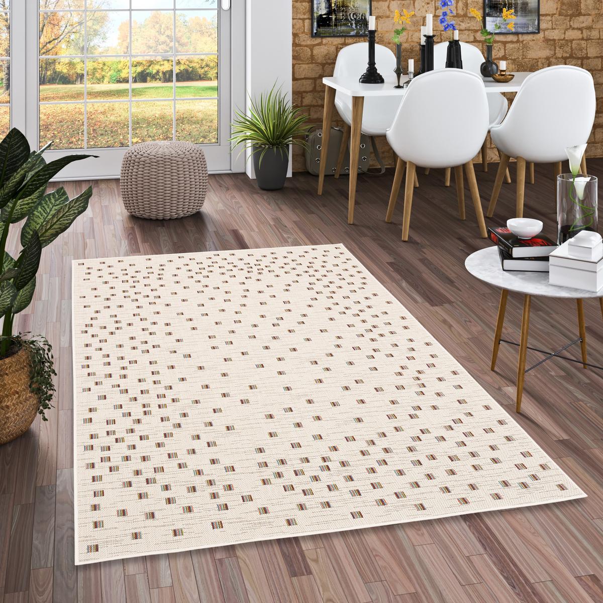 IN & OUTDOOR TEPPICH FLACHGEWEBE CAMPUS MIX - Beige, Textil (120/170cm) - Pergamon