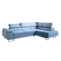 ECKSOFA Eden 4 Sitzplätze Blau - Blau, Holzwerkstoff (271/201cm) - Petits-meubles