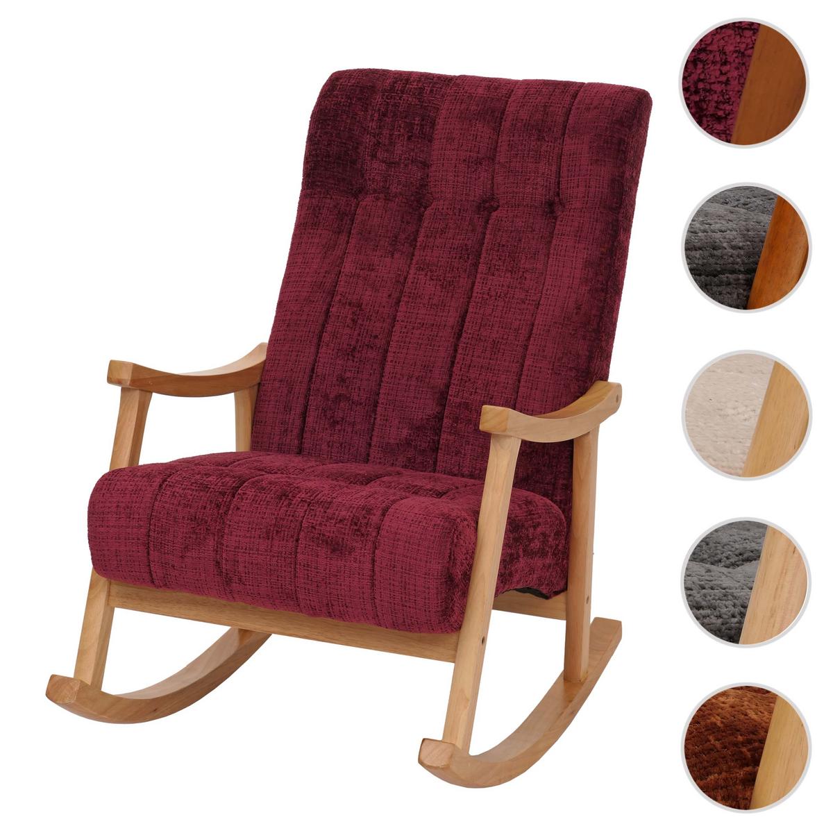 SCHAUKELSTUHL Bordeaux - Bordeaux/Naturfarben, Textil (64/97/85cm) - MCW