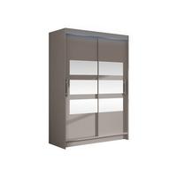 KLEIDERSCHRANK Miami V, mit RGB LED Beleuchtung - Kaschmir/Silberfarben, Holzwerkstoff/Kunststoff (120/200/58cm) - MIRJAN24