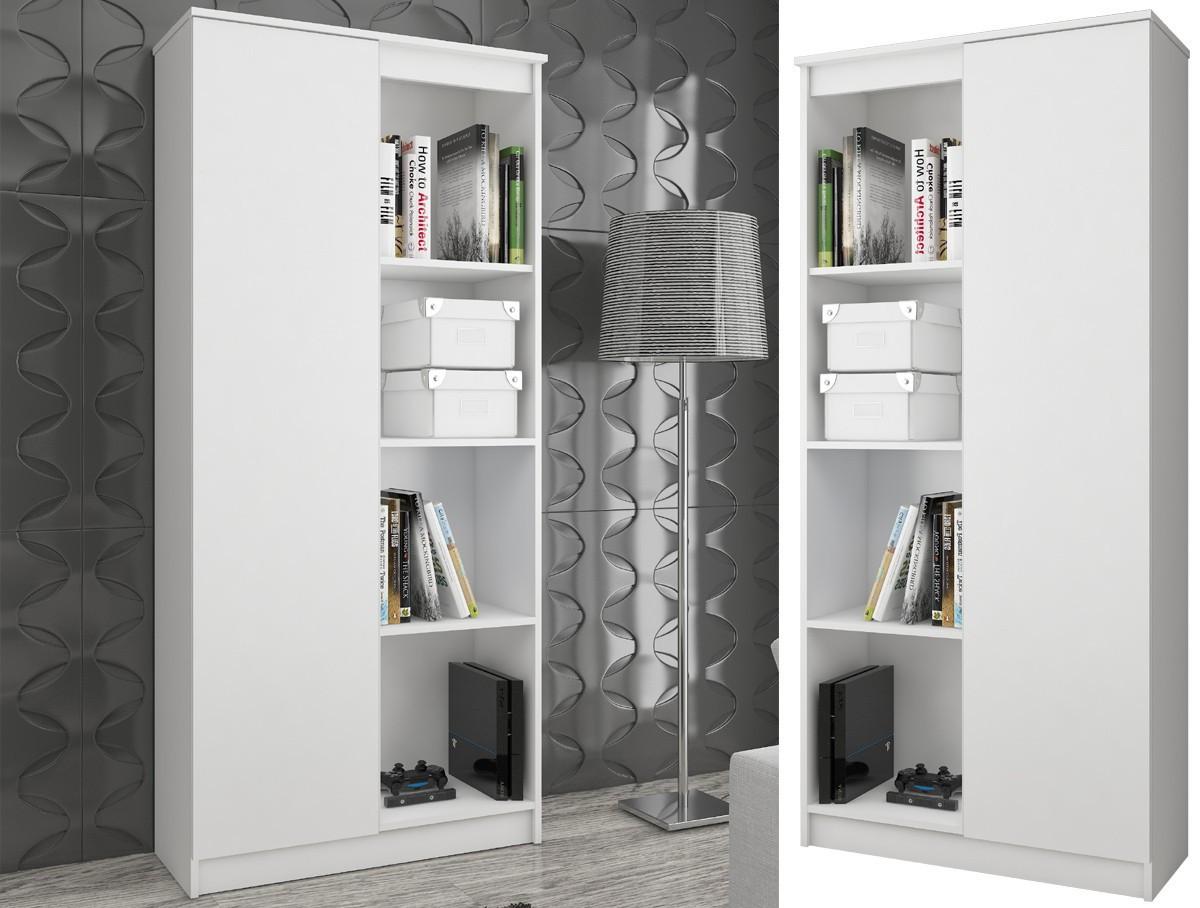 STANDREGAL Weiß 180/80/35 - Weiß, Holzwerkstoff (80/180/35cm) - RAUMHIRSCH FURNITURE