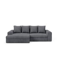 ECKSOFA Paola 3 Sitzplätze Grau - Grau, Holz (272/167cm) - Petits-meubles