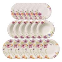 TELLER-SET Mariefleur Basic bunt 18-tlg. - Multicolor, Keramik (2/2/2cm) - Villeroy & Boch