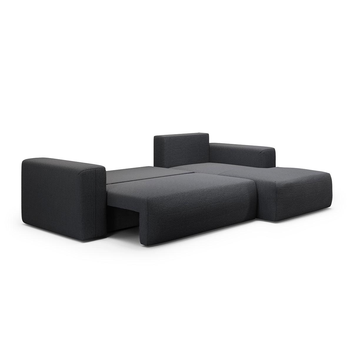 ECKSOFA Bliss 3 Sitzplätze Dunkelgrau - Grau, Holz (268/163cm) - Petits-meubles
