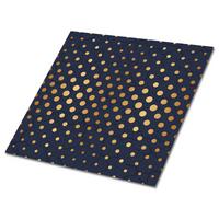 FLIESENAUFKLEBER 9 Stück 30x30 cm selbstklebend Goldene Punkte - Blau, Textil (30/1.6/30cm) - TULUP