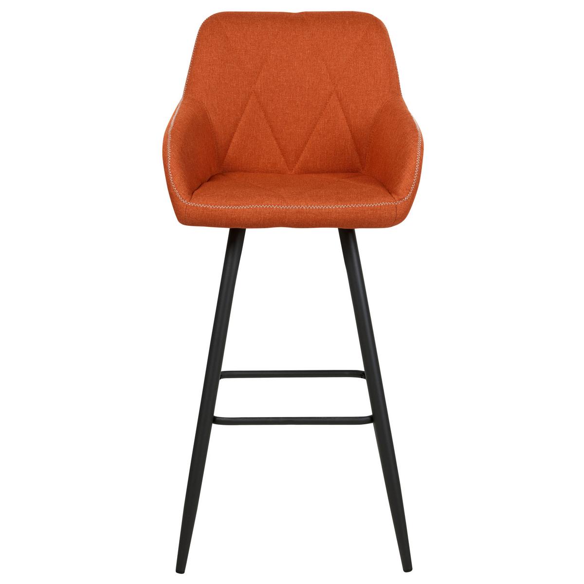 BARSTUHL 2er-Set Polsterbezug Orange Darien - Orange, Textil/Metall (47/104/47cm) - Beliani