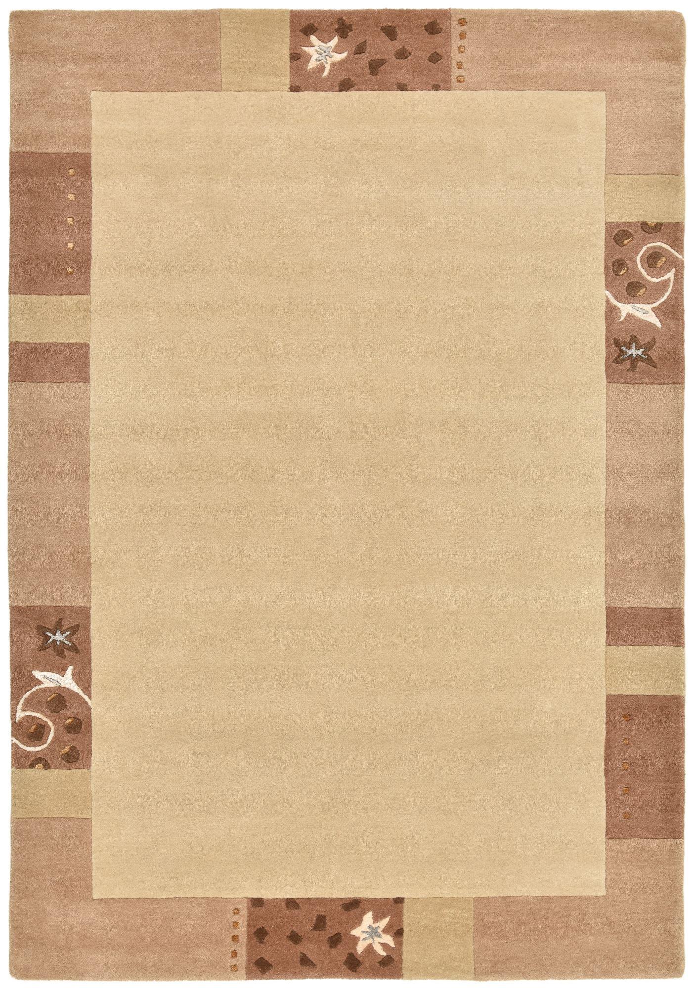 HANDTUFTTEPPICH Royal Ganges 60x90 cm - Beige, Textil (60/90cm) - THEKO