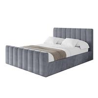 POLSTERBETT mit Bettkasten, Fußteil und Lattenrost, Boxbett ohne Matratze - STERA-Z 160x200 Grau - Grau, Holzwerkstoff/Textil (160/200cm) - ALTDECOR