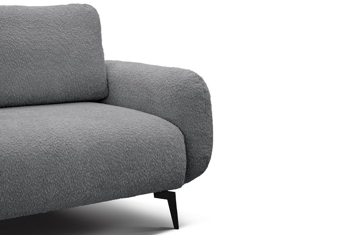 SOFA FEBE 2-Sitzer, dunkelgrau - Dunkelgrau/Schwarz, Holz/Textil (160/82/96cm) - Wozimo
