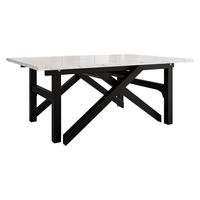 2-IN-1 COUCHTISCH UND ESSTISCH Xena Bis - Schwarz/Weiß, Holzwerkstoff/Metall (70/100/45cm) - MIRJAN24