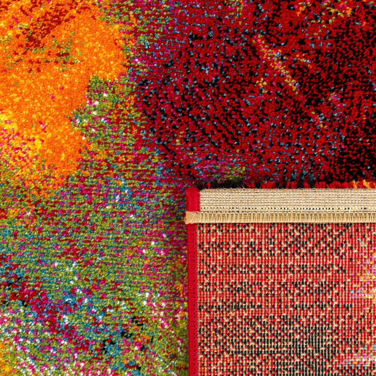 KURZFLORTEPPICH, abstrakt, aus Polypropylen, Florhöhe 12 mm, Mehrfarbig, 80 x 150 cm - Multicolor, Textil (150/80cm) - KADIMA DESIGN