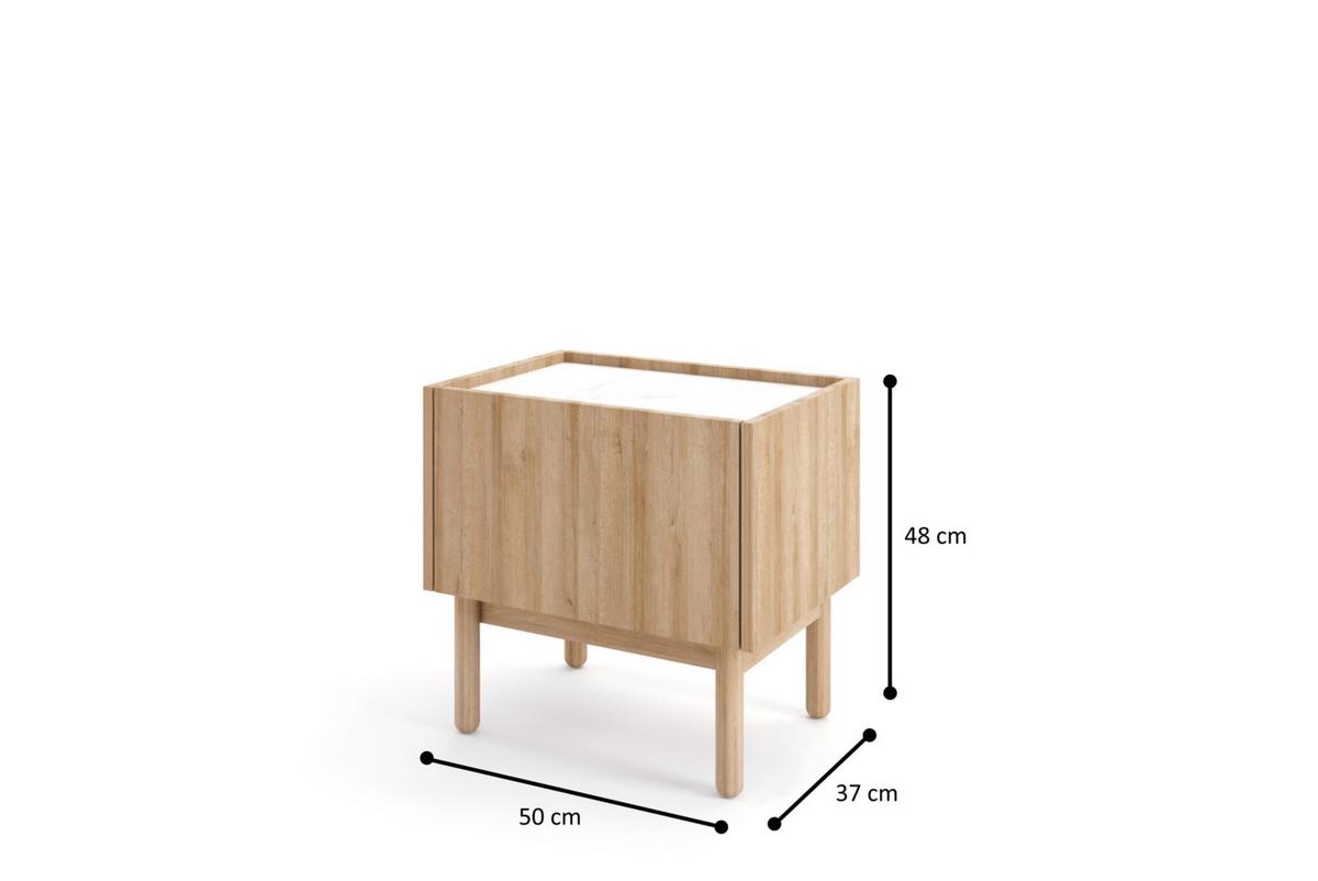 NACHTTISCH RIVIERA S50 - Eichefarben, Holzwerkstoff (50/48/37cm) - Lookway