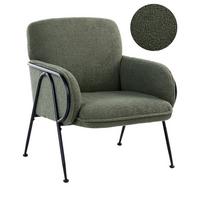 SESSEL Bouclé Grün Trysnes - Grün, Textil (74/84/75cm) - Beliani