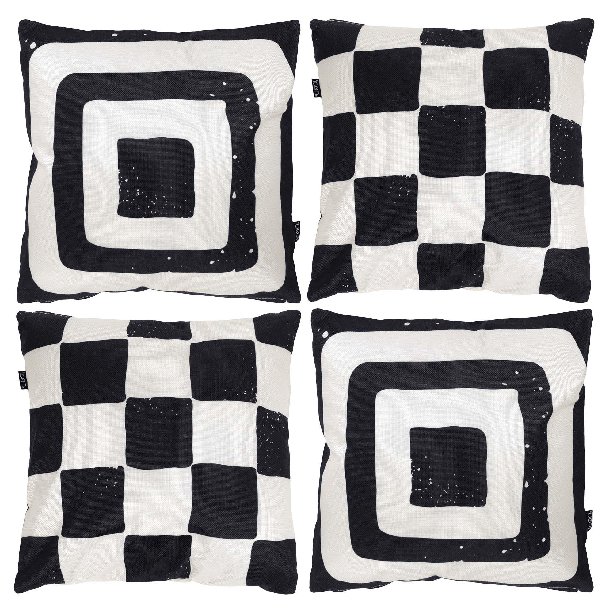 OUTDOORKISSEN 4er Set - Schwarz, Textil (43/43cm) - icon