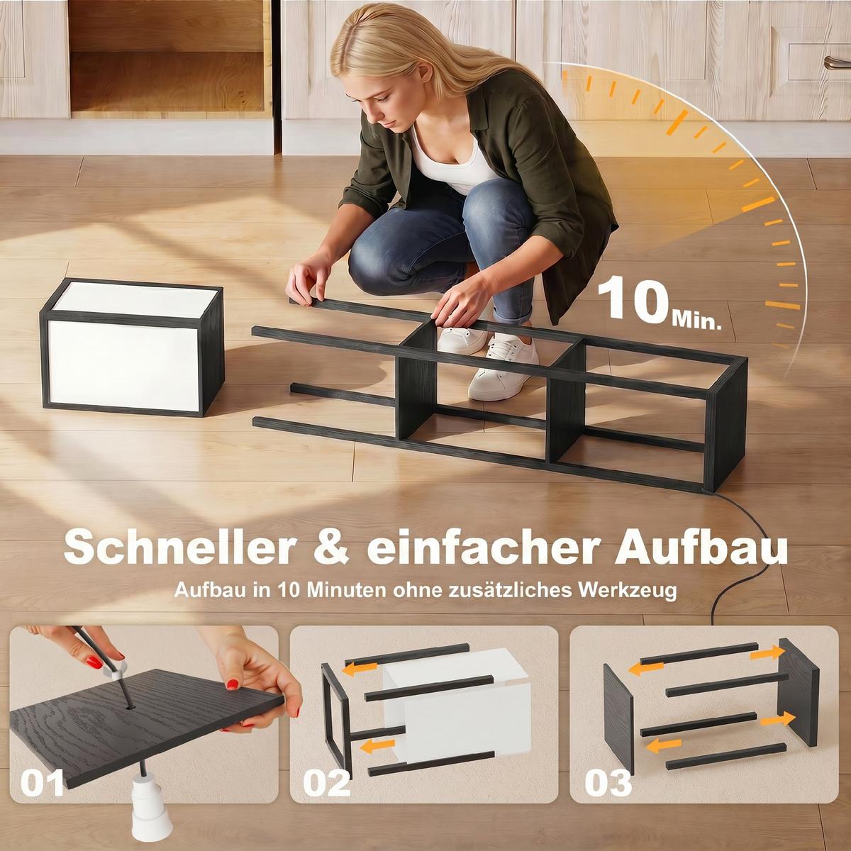 STEHLAMPE Acryl MDF Schwarz - Eichefarben, Holzwerkstoff (26/26/160cm) - HOMCOM
