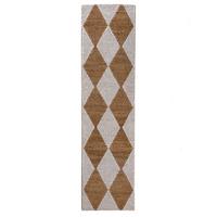 JUTETEPPICH BAIN, mit Rautenmuster, Beige, 60 x 230 cm - Beige, Textil (230/60cm) - KADIMA DESIGN