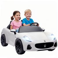MASERATI Kinder-Elektroauto Metall Kunststoff Weiß - Weiß, Metall (120/72/50cm) - AIYAPLAY