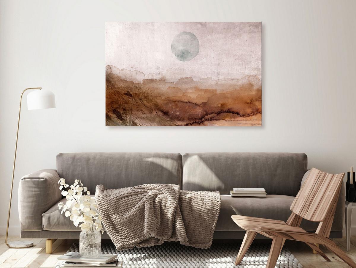KUNSTDRUCK Braun 90/60 cm - Braun/Grau, Textil (90/60cm) - KUNSTLOFT