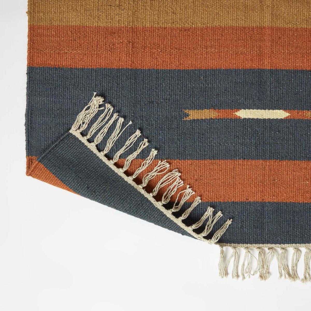 KELIM-TEPPICH Lundi Blue handgewebt 120/170 cm - Multicolor, Textil (120/170cm) - Homescapes