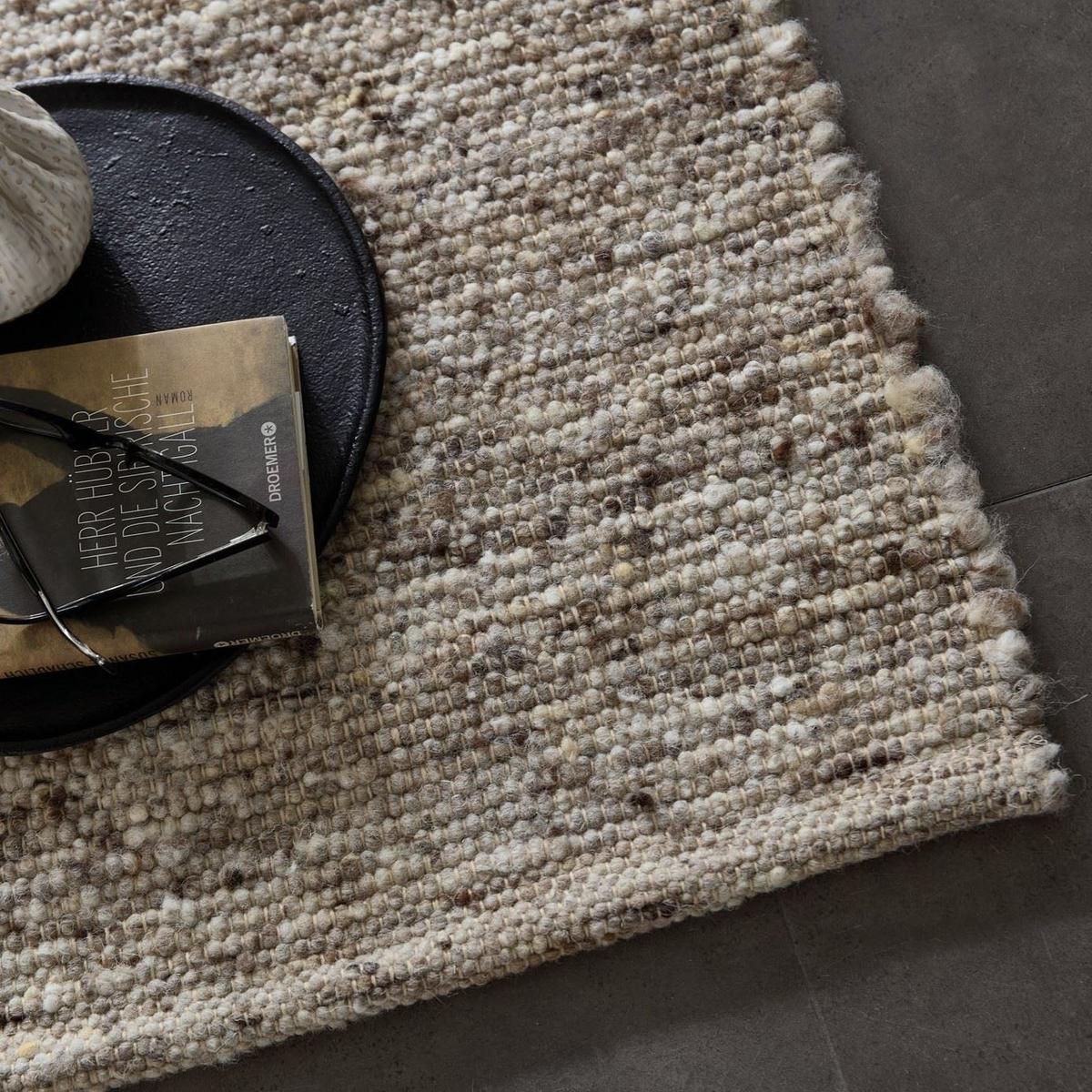 HANDWEBTEPPICH Anden 140x200 cm - Sandfarben, Textil (140/200cm) - Rug and Roll