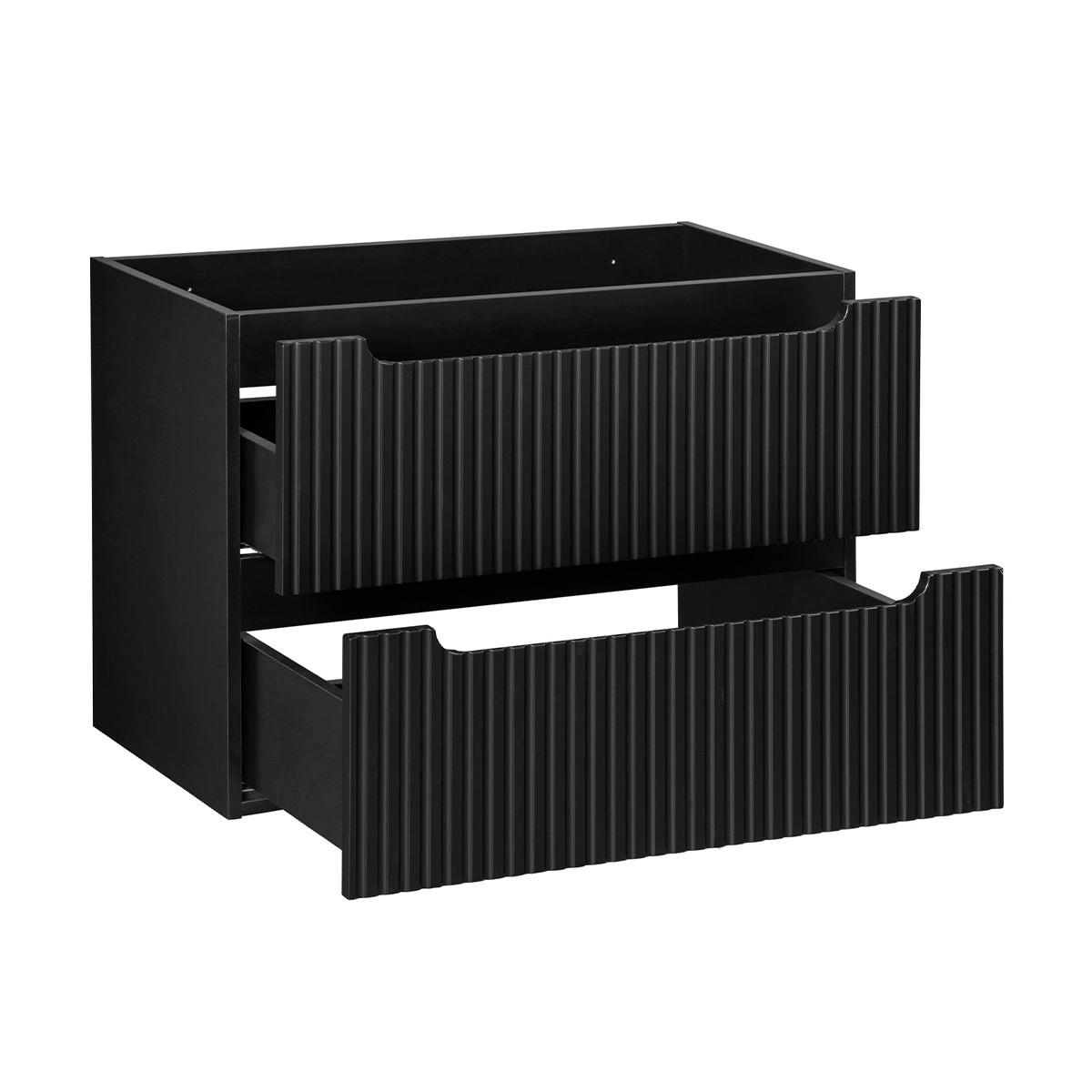WASCHTISCHUNTERSCHRANK 80cm Riva Schwarz - Schwarz, Holzwerkstoff (80/57/40cm) - Petits-meubles