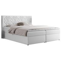 BOXBETT LEILA 140/200 Weiß Kunstleder - H3 - Weiß, Holz/Textil (140/200cm) - MKS