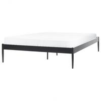BETT mit Lattenrost 160x200 cm Schwarz Vaurs - Schwarz, Metall (160/200cm) - Beliani