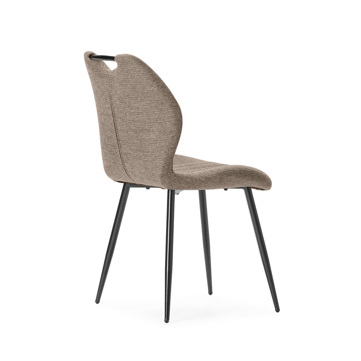 ESSZIMMERSTUHL Muli Braun 48/58/86 cm 4er-Set - Braun, Textil (58/86/48cm) - Calicosy