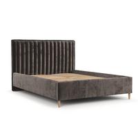 POLSTERBETT Aria 160/200 cm Braun im Lotta Stoff - Naturfarben/Braun, Holz/Holzwerkstoff (160/200cm) - AltaBeds