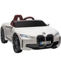 KINDER Elektroauto Elektrofahrzeuge mit Fernbedienung, MP3-Player, 3-5 km/h - Weiß, Metall (115/67/45cm) - HOMCOM