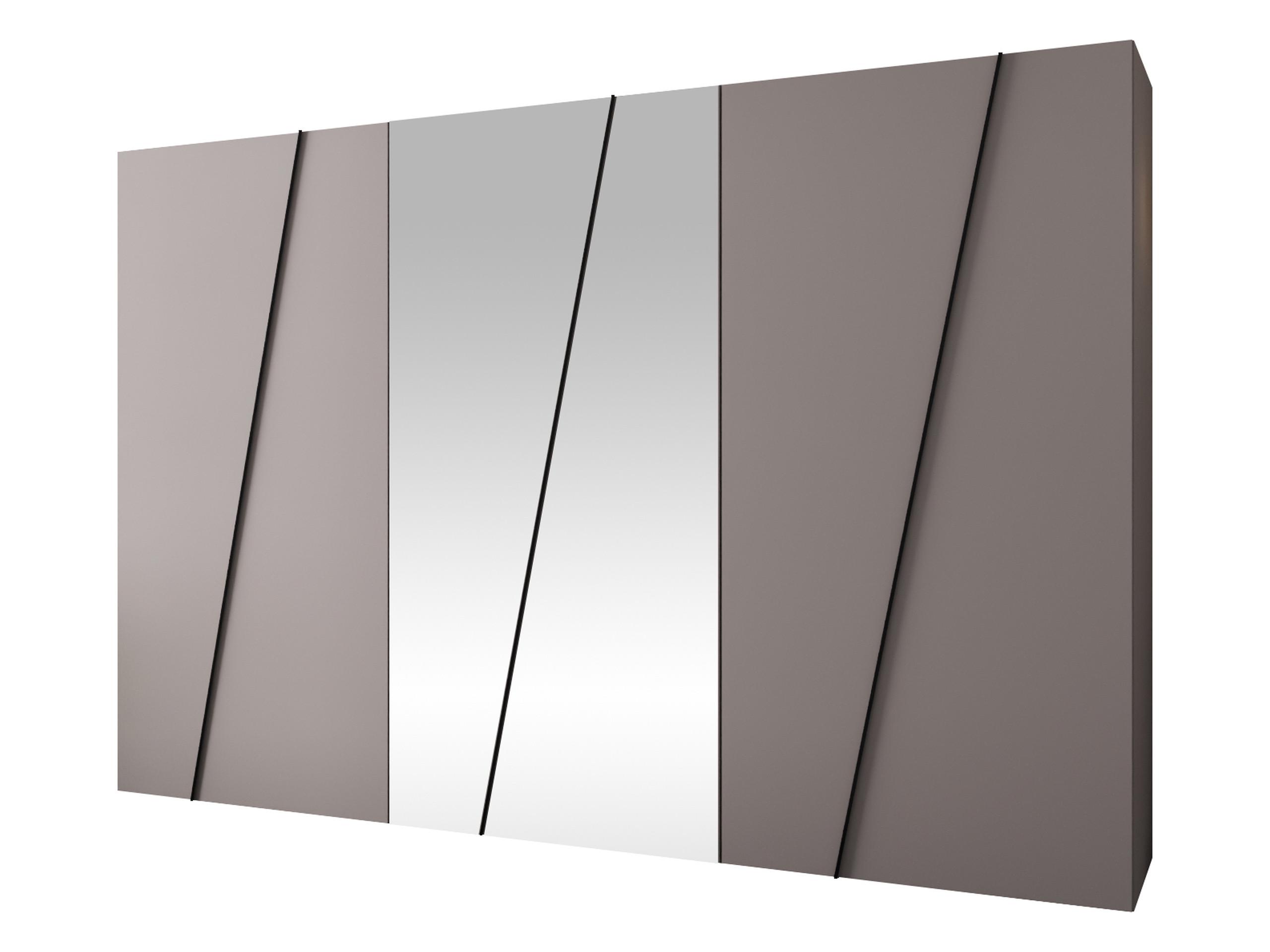 DREHTÜRENSCHRANK Zen 2L 300 cm - Kaschmir/Schwarz, Holzwerkstoff/Kunststoff (300/202/50cm) - MIRJAN24