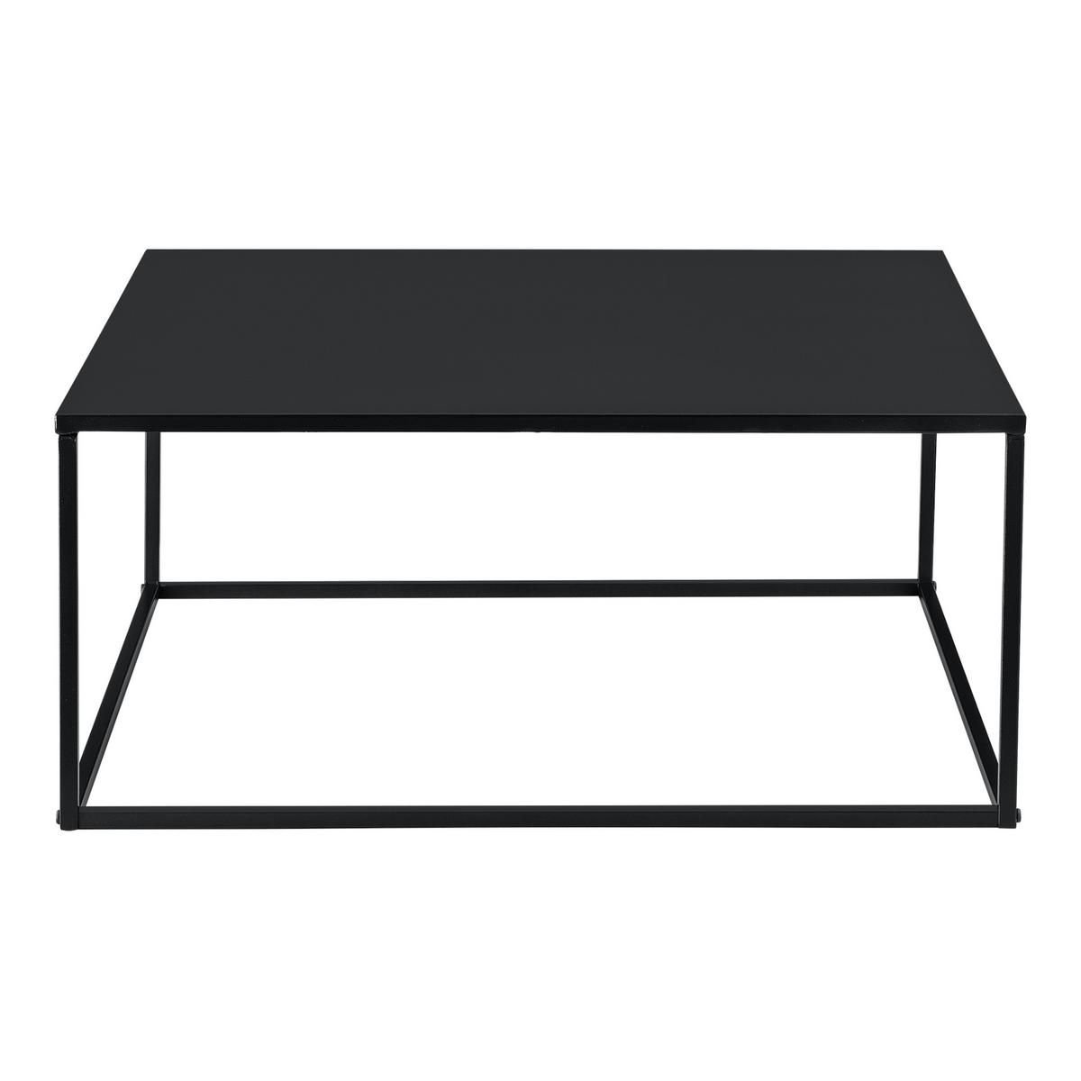 COUCHTISCH Lebus 85/85/38 - Schwarz, Metall (85/85/38cm) - [en.casa]