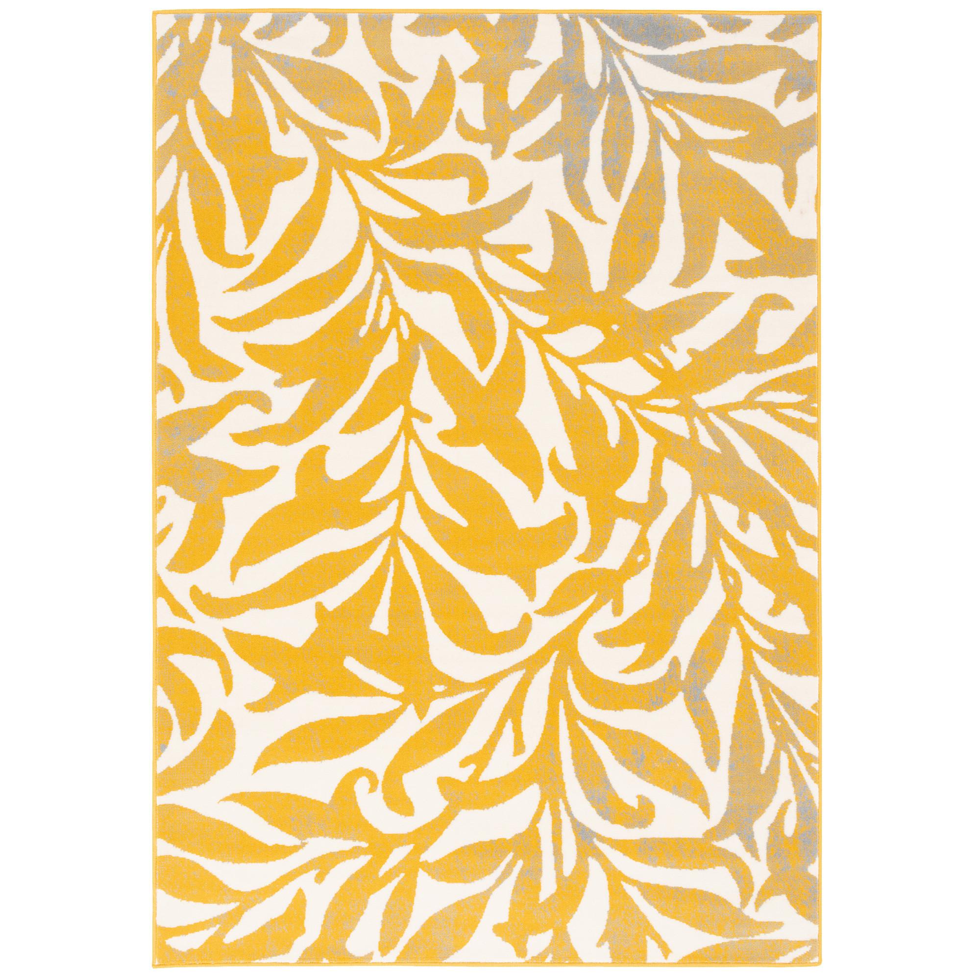 MODERN DESIGNER VELOURS TEPPICH SAMBA - Gelb, Textil (80/150cm) - Pergamon
